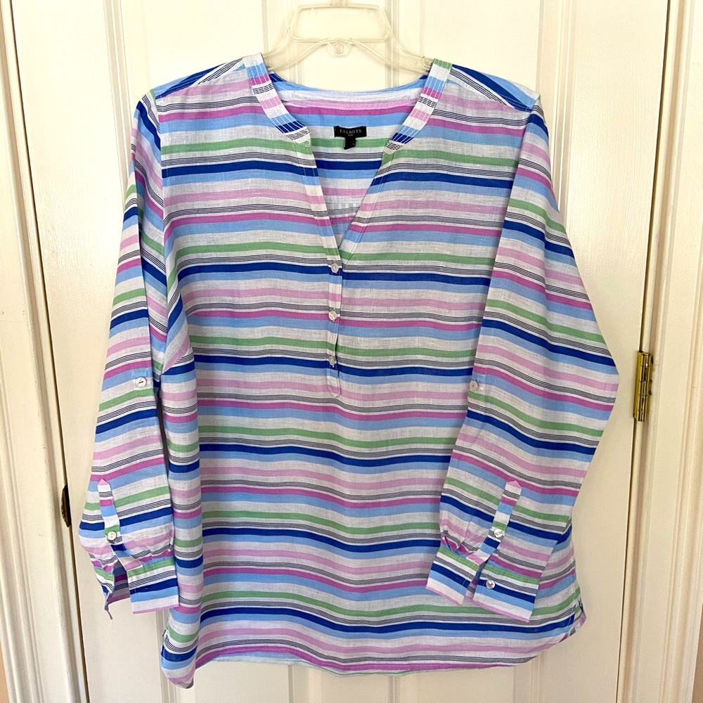 Talbots Plus Size 1X Linen Tunic
